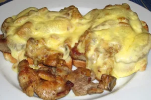 Jägertoast mit Käse überbacken Rezept