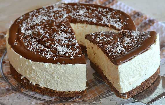 Käsekuchen mit Kokos und Nutella Rezept