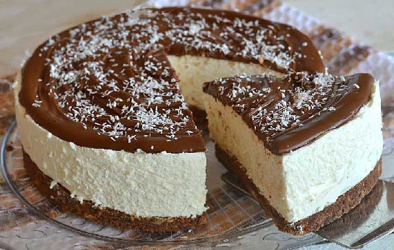 Käsekuchen mit Kokos und Nutella Rezept