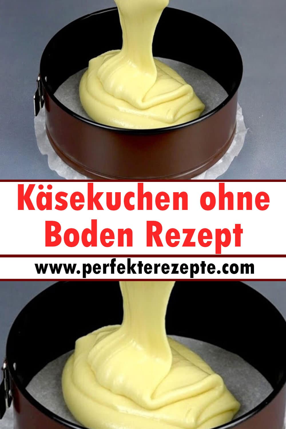 Käsekuchen ohne Boden Rezept, Zubereitung 2 Minuten