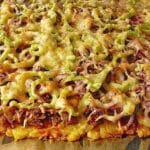 Kartoffelpizza mit Hackfleisch, ohne Hefeteig Rezept