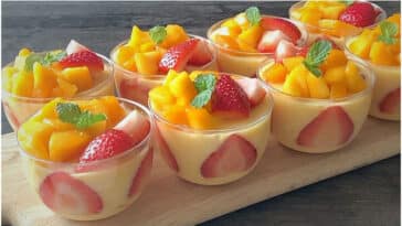 Leichtes Erdbeer-Mango Dessert Rezept