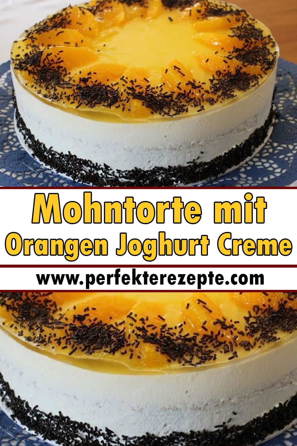 Mohntorte mit Orangen Joghurt Creme Rezept