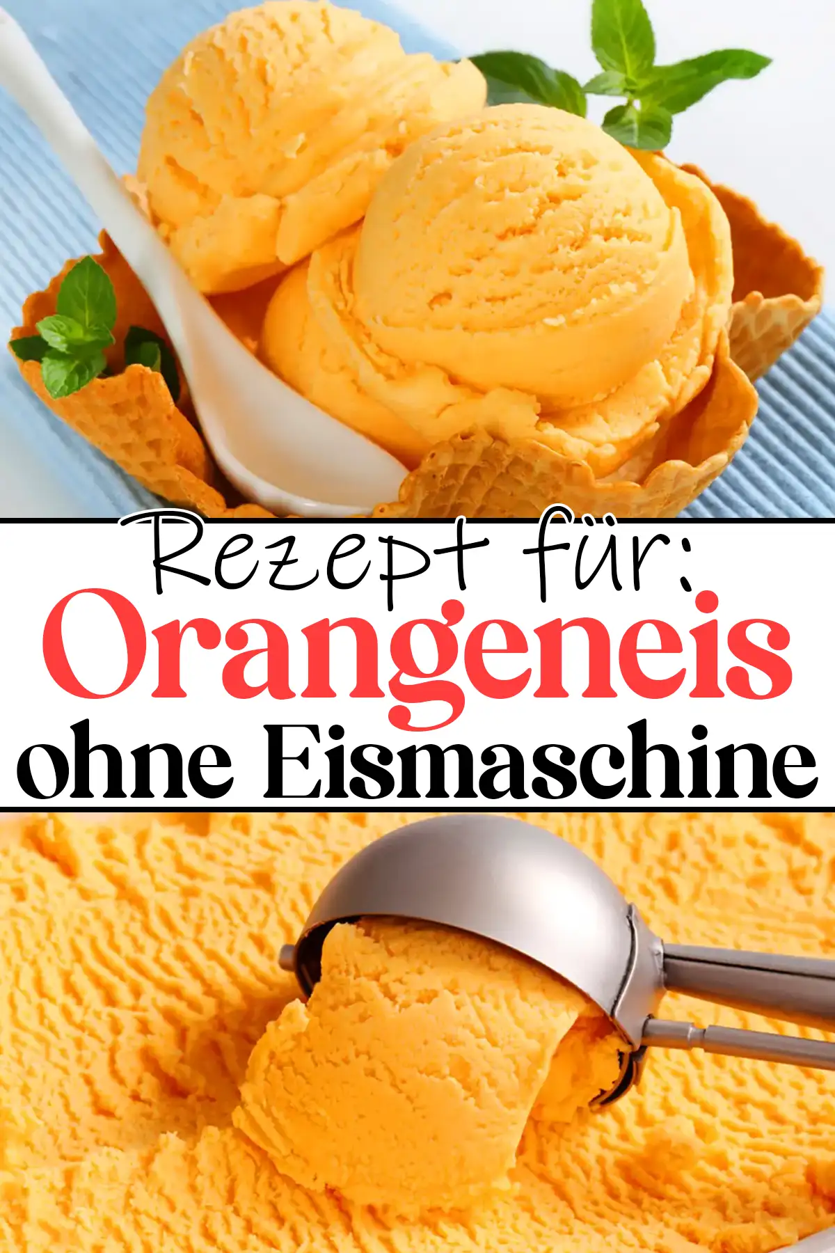 Orangeneis ohne Eismaschine mit Zutaten die jeder zuhause hat!