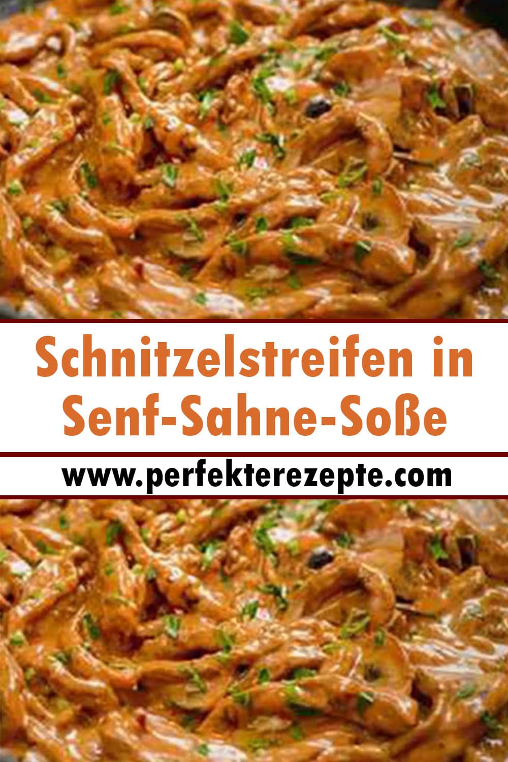 Schnitzelstreifen in Senf-Sahne-Soße Rezept