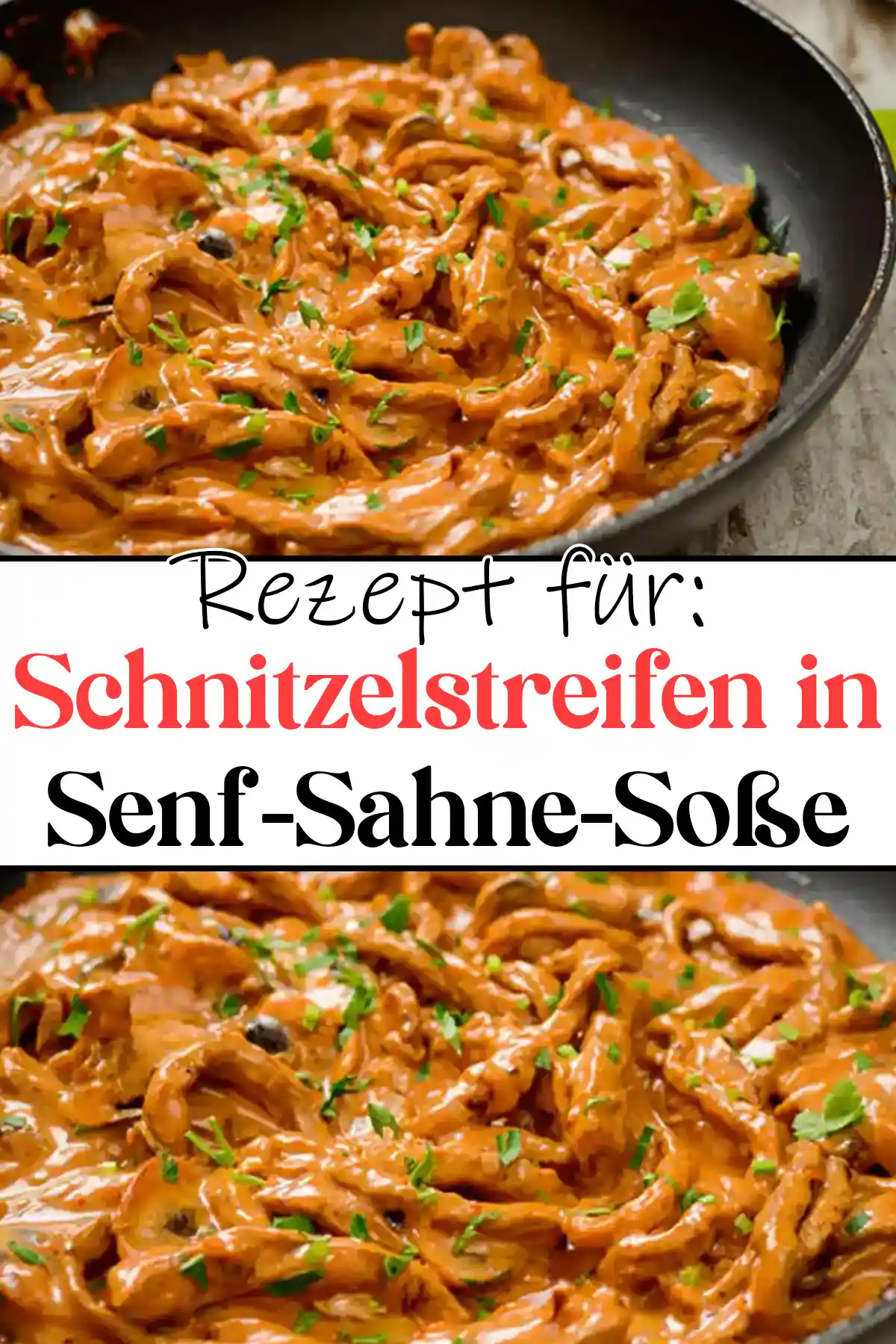 Schnitzelstreifen in Senf-Sahne-Soße Rezept