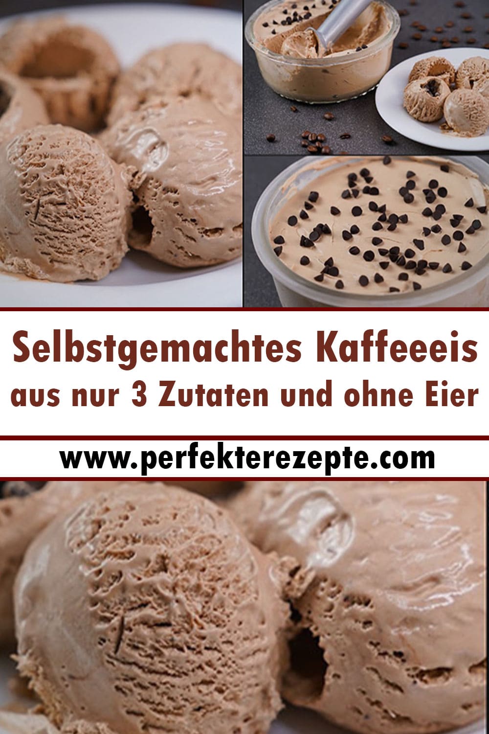 Selbstgemachtes Kaffeeeis aus nur 3 Zutaten und ohne Eier