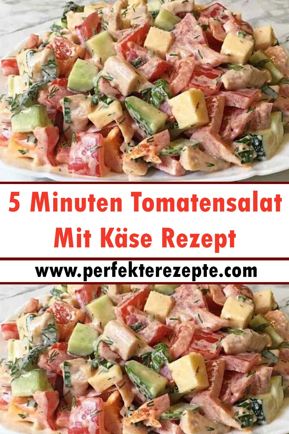 5 Minuten Tomatensalat Mit Käse Rezept