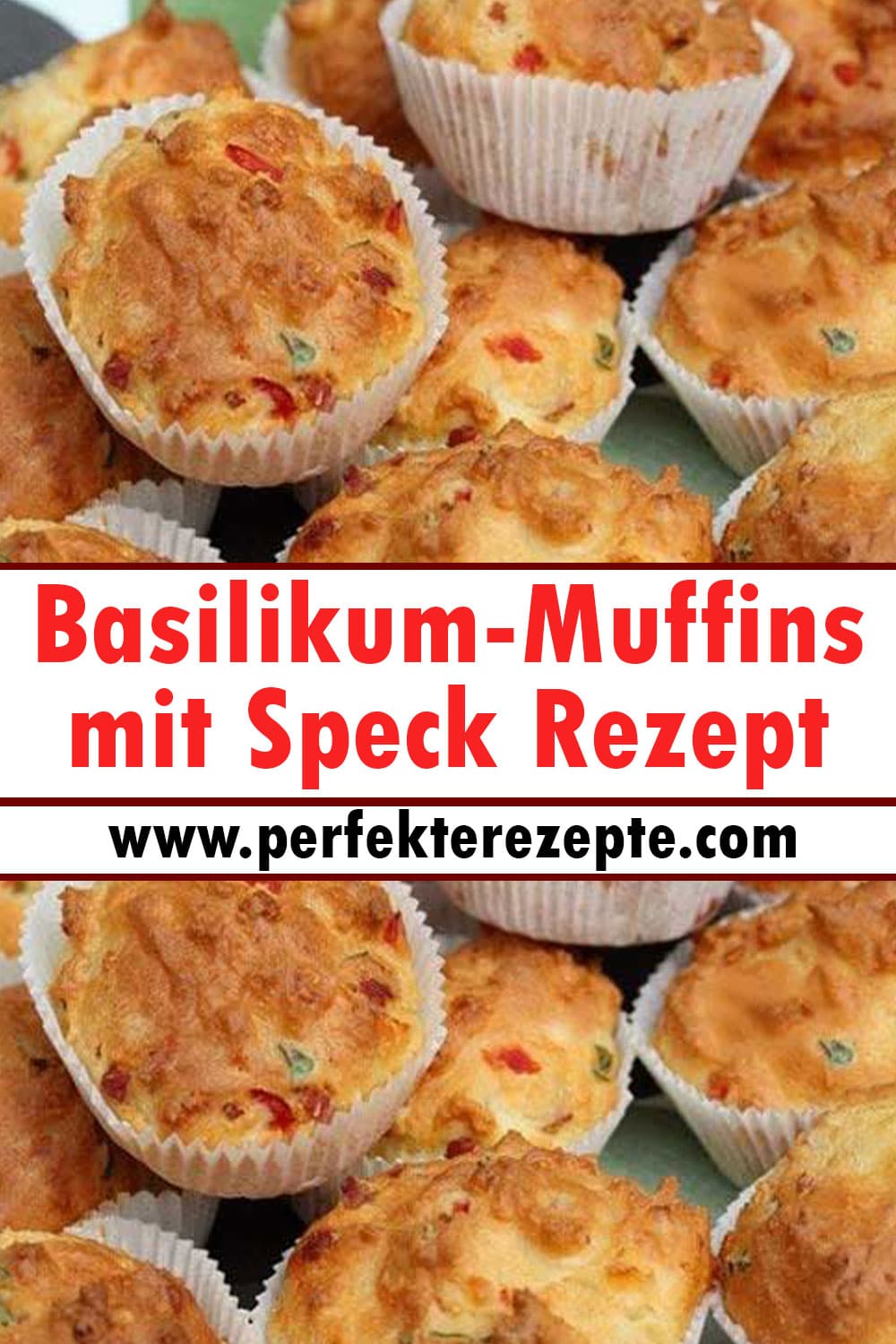 Basilikum-Muffins mit Speck Rezept