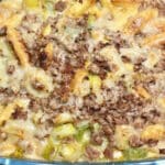 Einfach Schupfnudel Auflauf mit Lauch und Hack Rezept