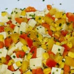 Einfacher Käsesalat mit Mais und Paprika Rezept