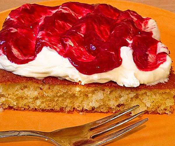 Himbeerkuchen Rezept für 20 Stücke