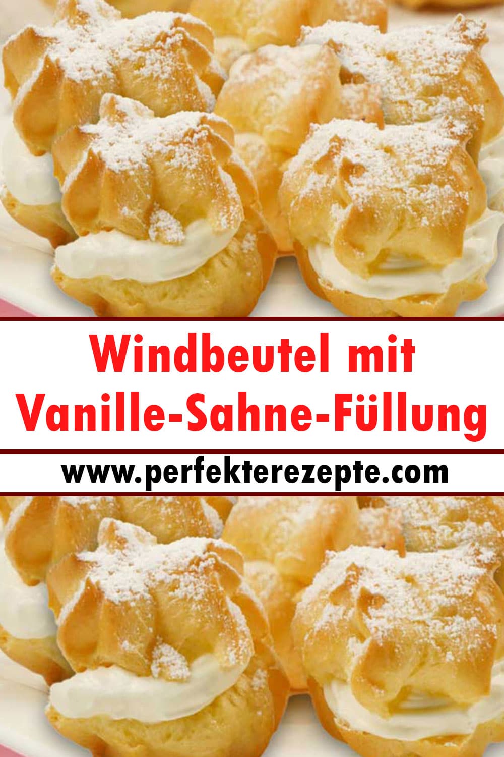 Klassische Windbeutel mit Vanille-Sahne-Füllung Rezept