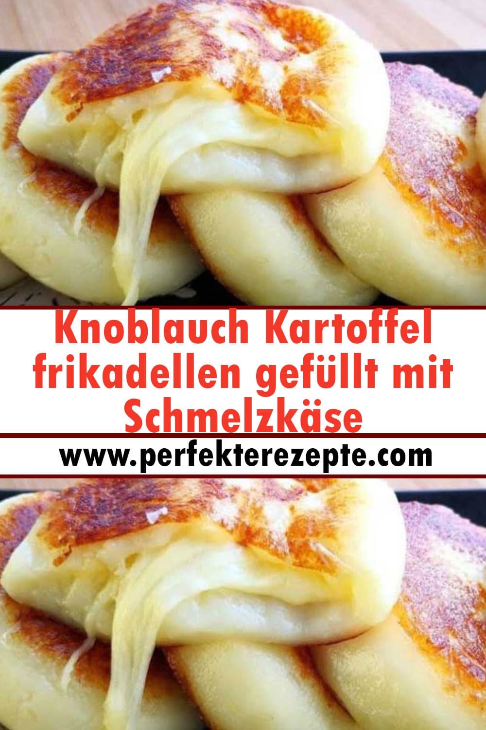 Knoblauch Kartoffel frikadellen gefüllt mit Schmelzkäse Rezept