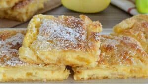 Leckere Apfelpudding Schnitten Rezept die immer gelingen