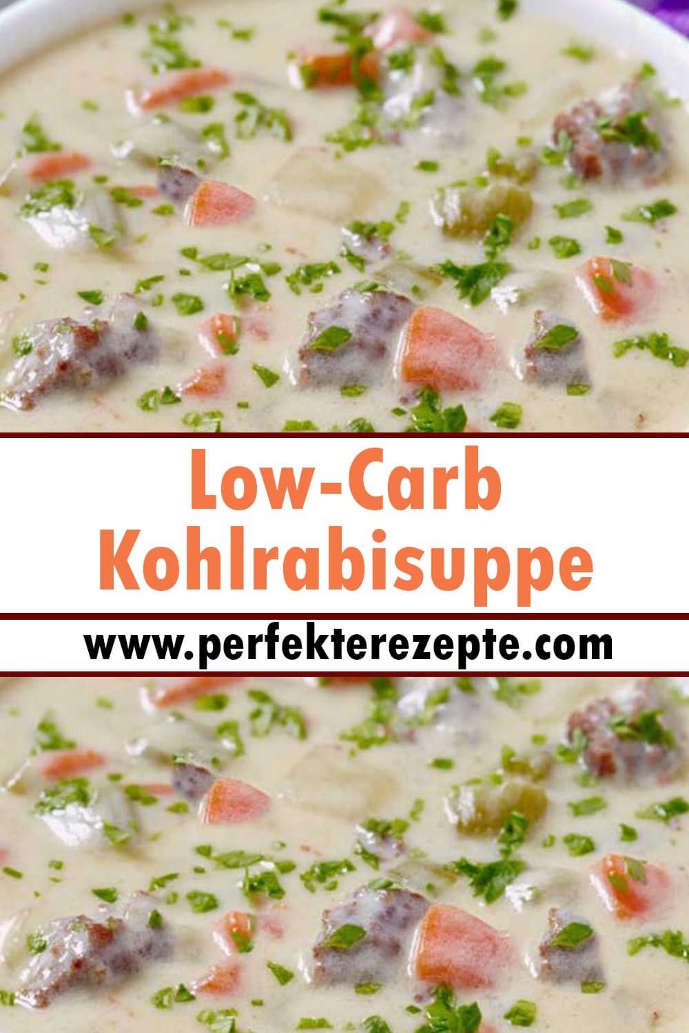 Low-Carb Kohlrabisuppe mit Hackfleisch Rezept