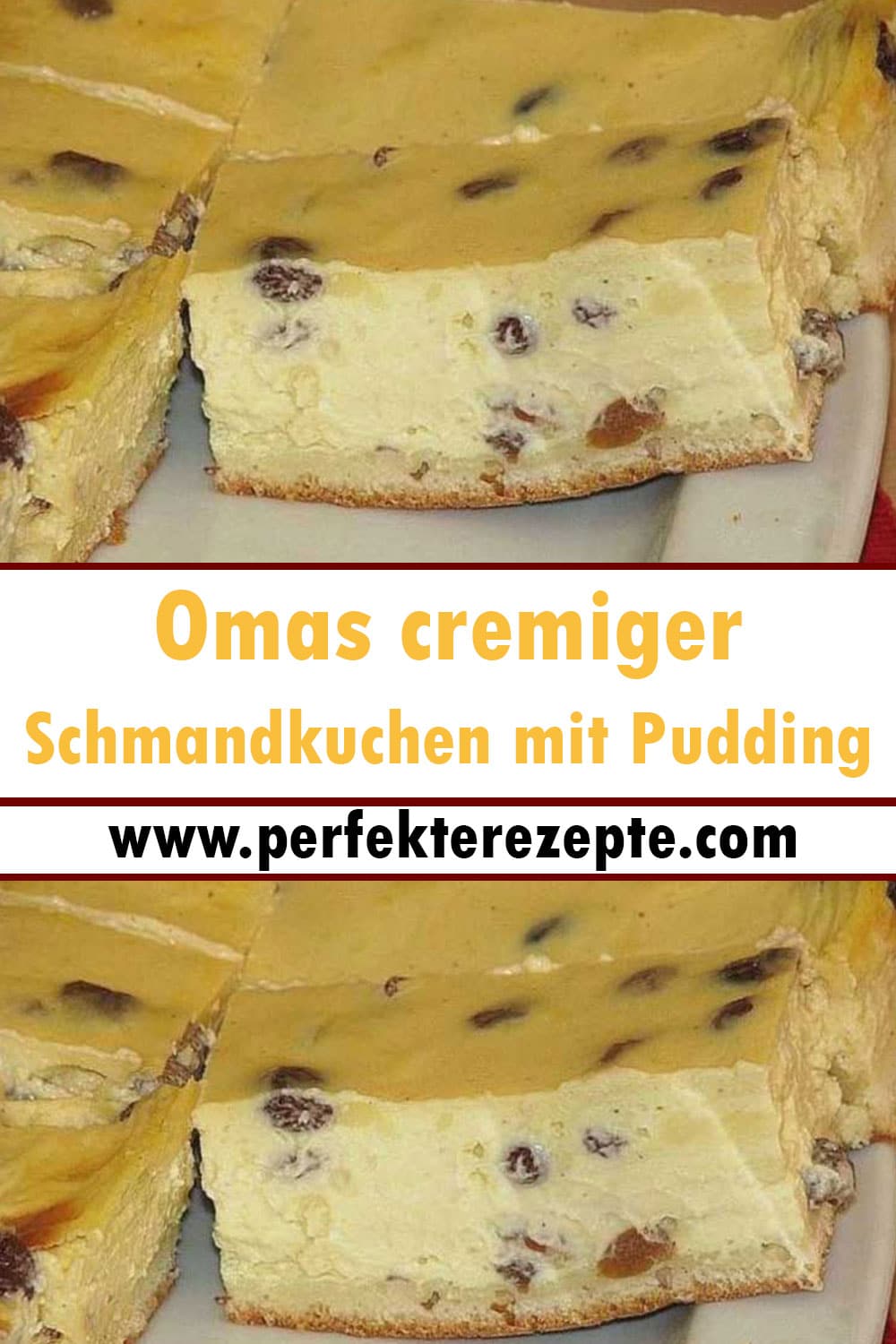 Omas cremiger Schmandkuchen mit Pudding Rezept