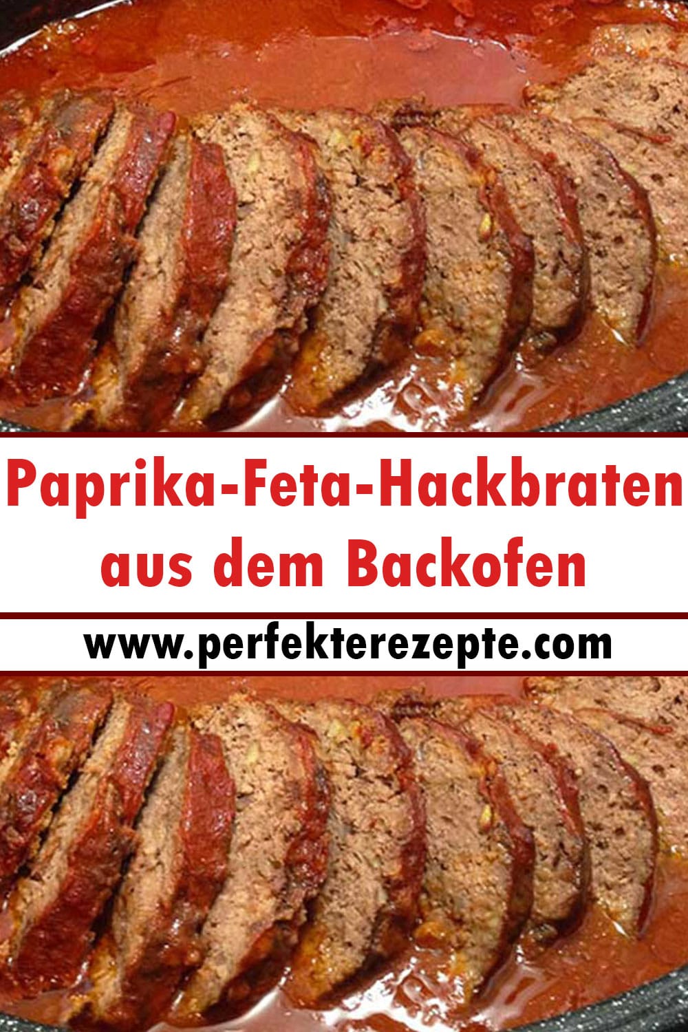 Paprika-Feta-Hackbraten aus dem Backofen Rezept