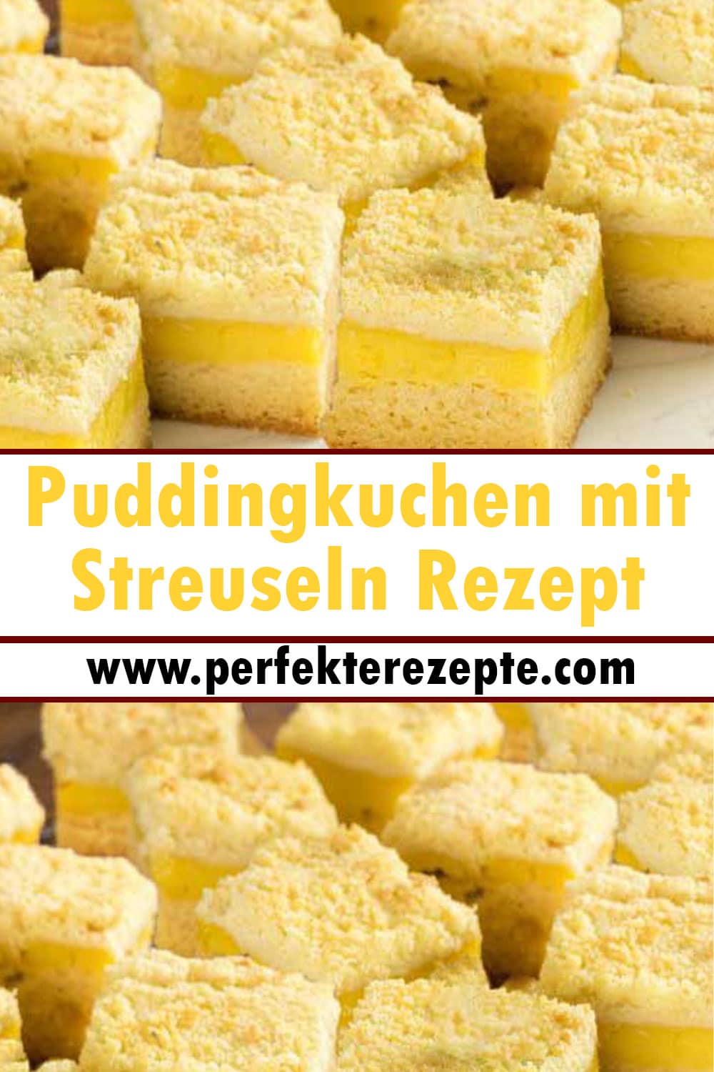 Puddingkuchen mit Streuseln Rezept