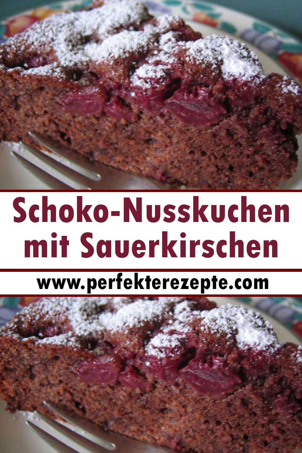 Schoko-Nusskuchen mit Sauerkirschen Rezept