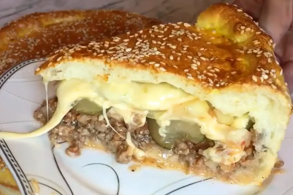 XXL Cheeseburger Kuchen Rezept, unglaublich lecker!