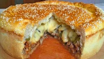 XXL Cheeseburger Kuchen Rezept, unglaublich lecker!