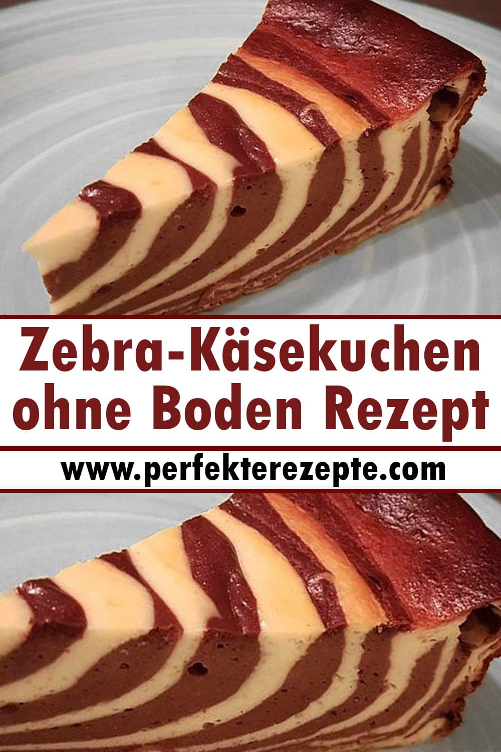 Zebra-Käsekuchen ohne Boden Rezept