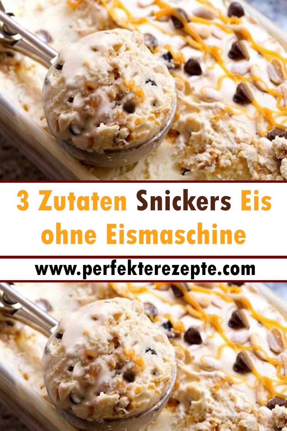 3 Zutaten Snickers Eis ohne Eismaschine Rezept