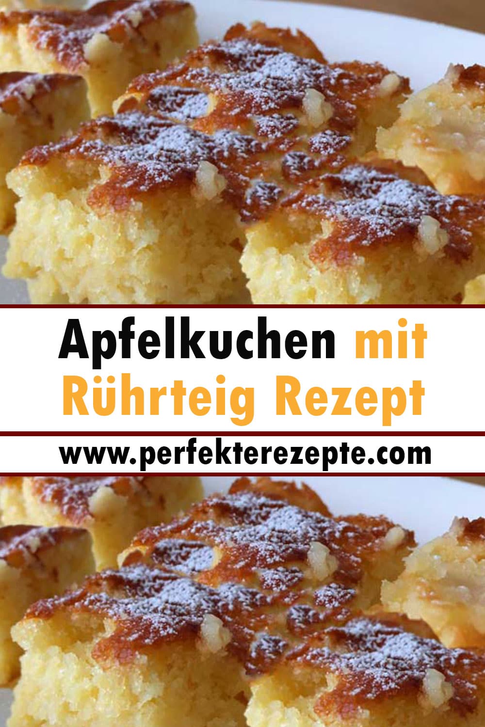 Schneller Apfelkuchen mit Rührteig Rezept