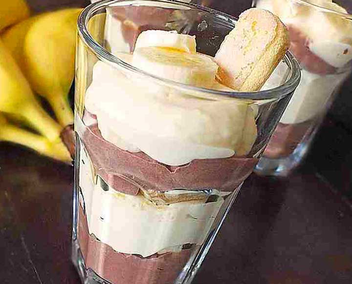 Bananen-Vanille-Schokocreme Dessert Rezept