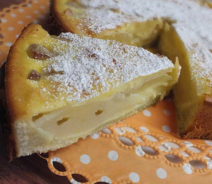 Birnenkuchen mit Vanilleguss Rezept - Das Rezept ist super und der Kuchen lecker.