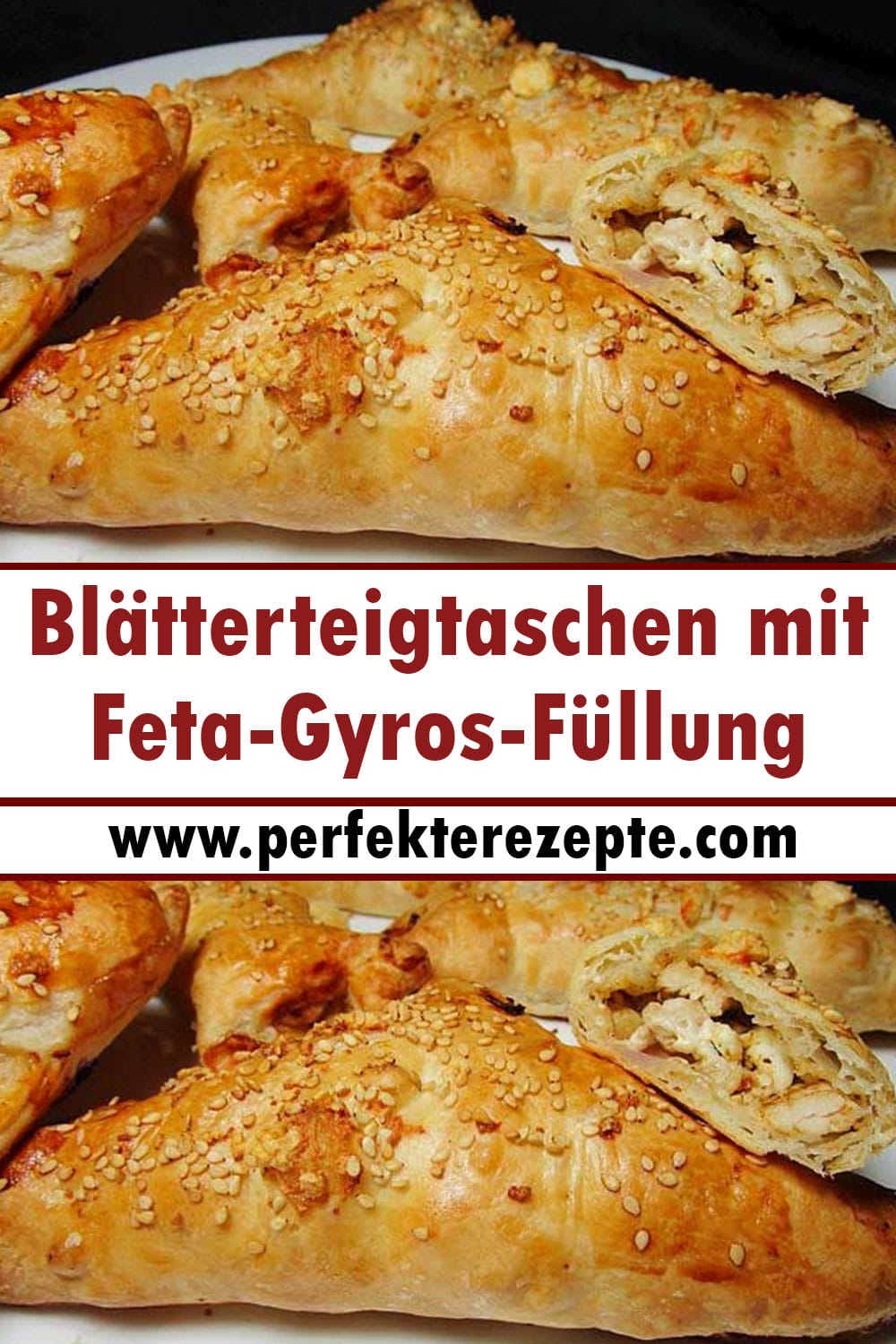 Blätterteigtaschen mit Feta-Gyros-Füllung Rezept