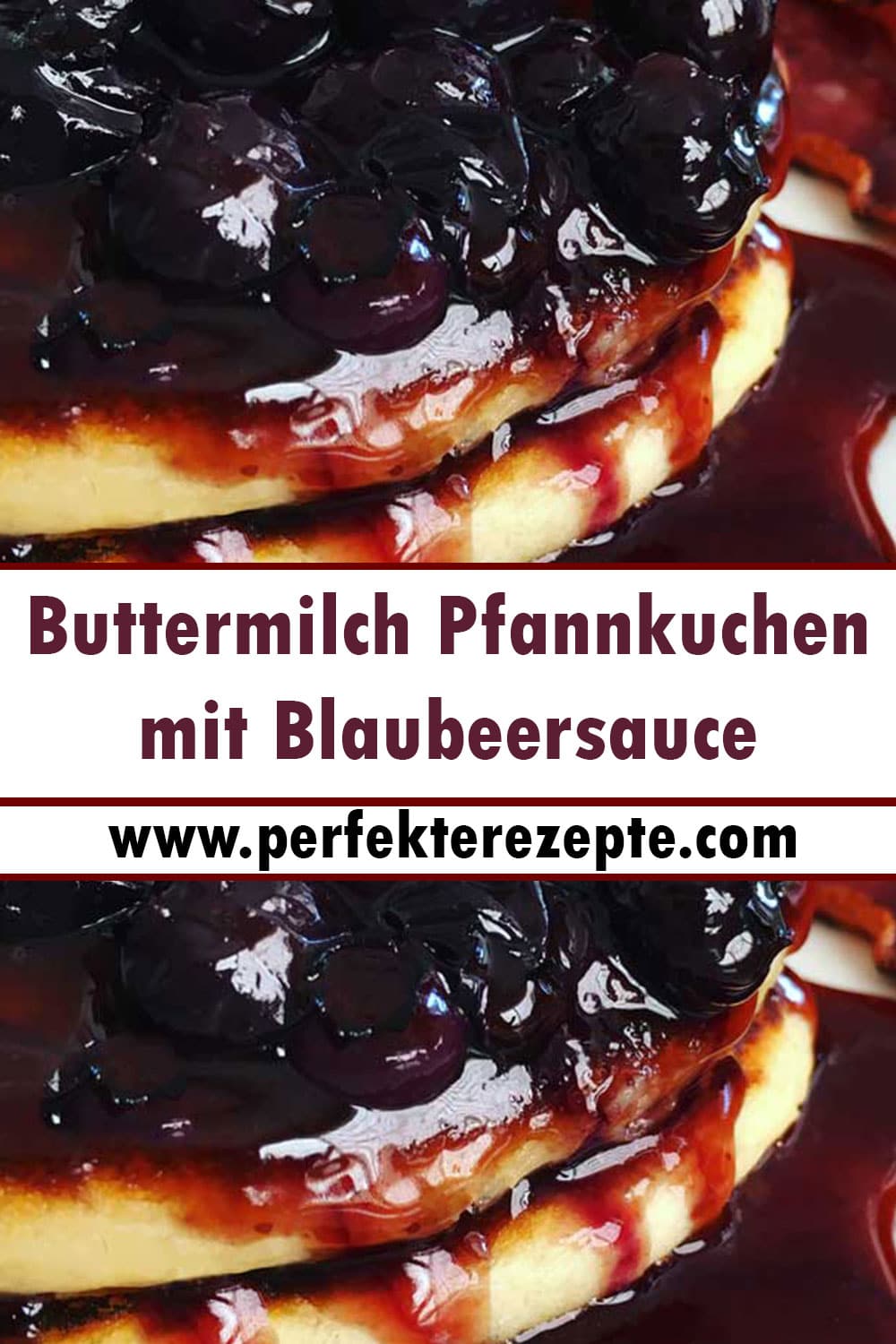 Buttermilch Pfannkuchen mit Blaubeersauce Rezept