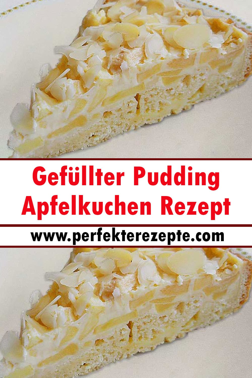 Gefüllter Pudding Apfelkuchen Rezept