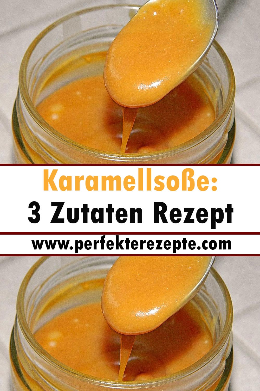 Karamellsoße: 3 Zutaten Rezept