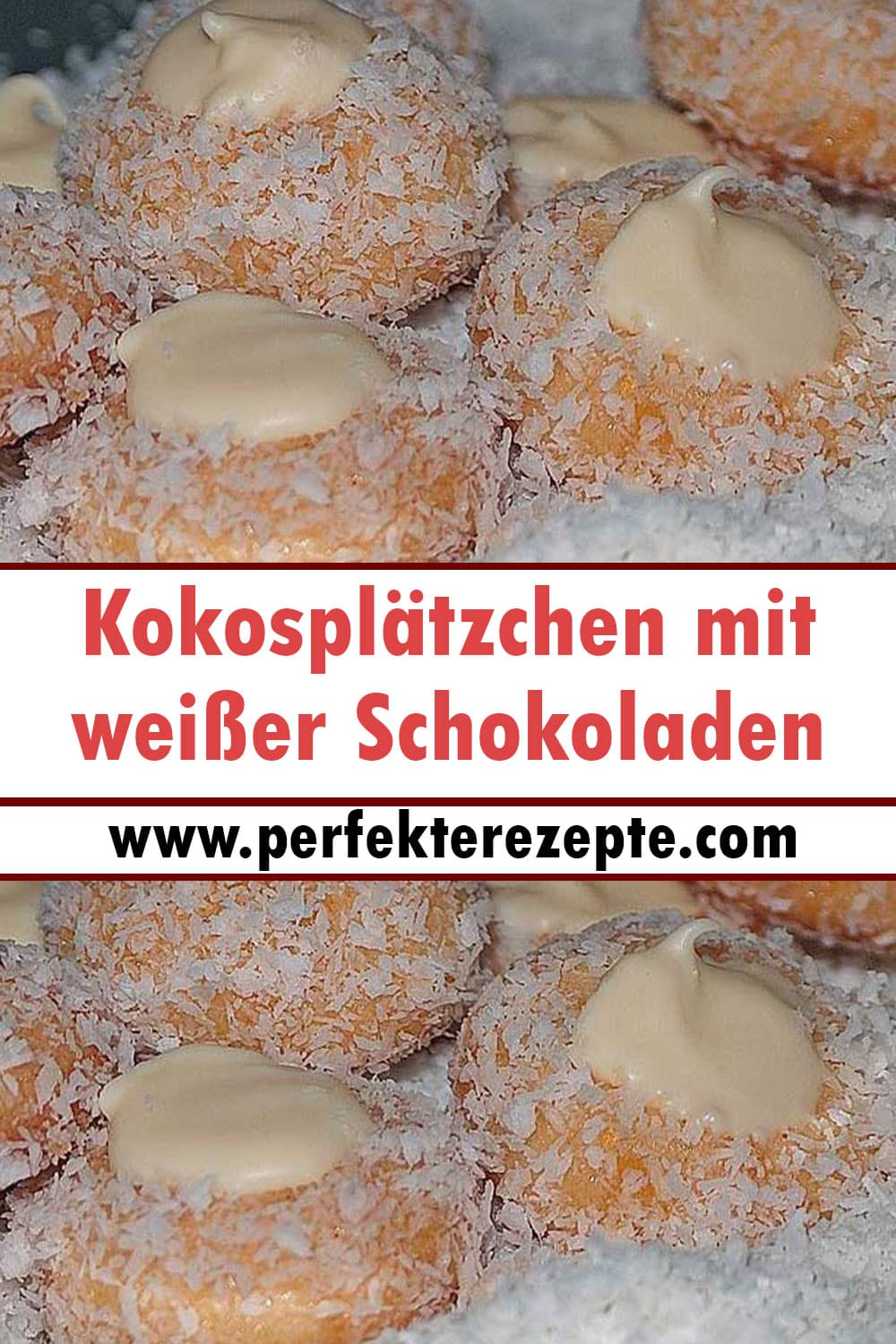 Kokosplätzchen mit weißer Schokoladen Füllung Rezept