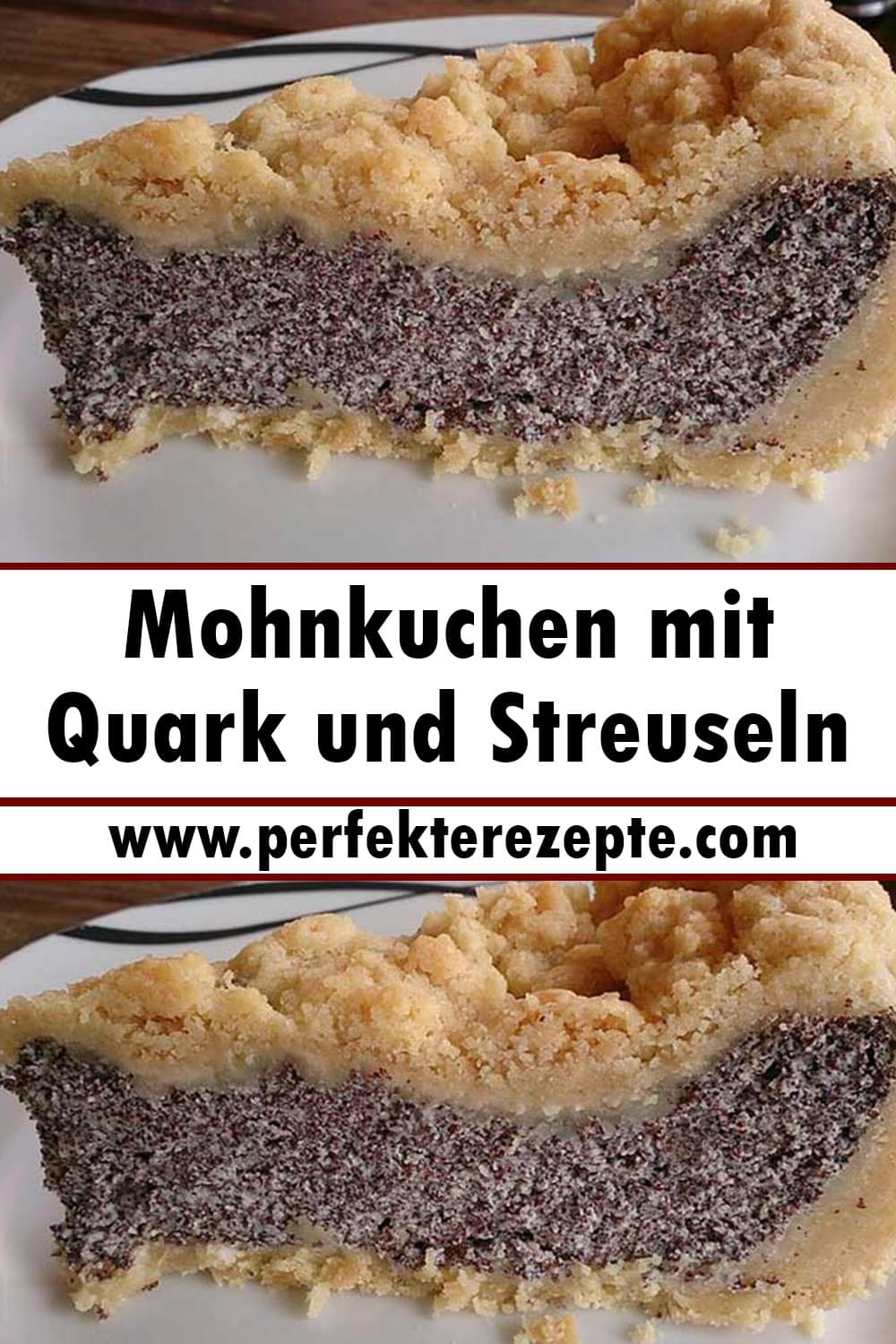 Mohnkuchen mit Quark und Streuseln Rezept