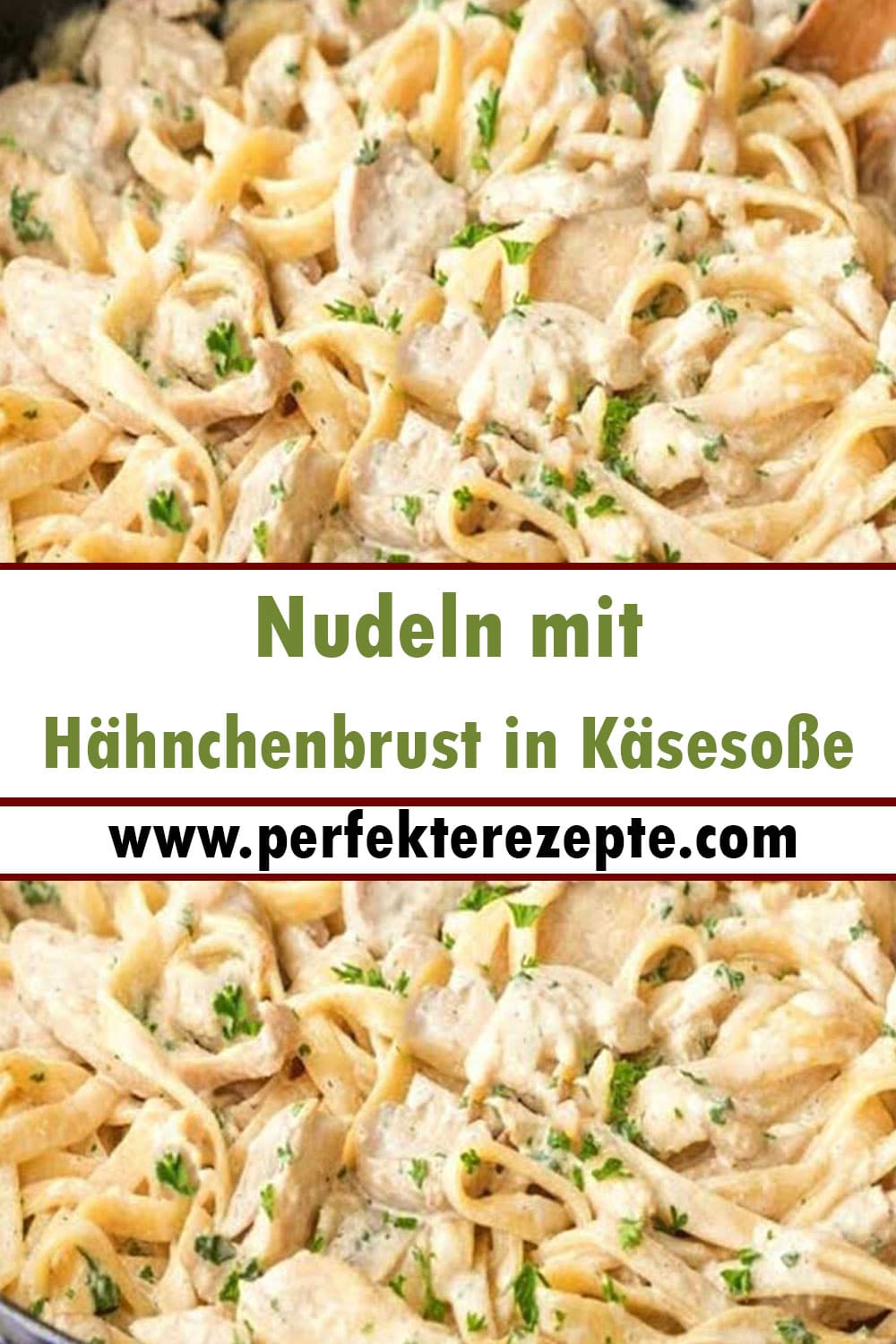 Nudeln mit Hähnchenbrust in Käsesoße Rezept