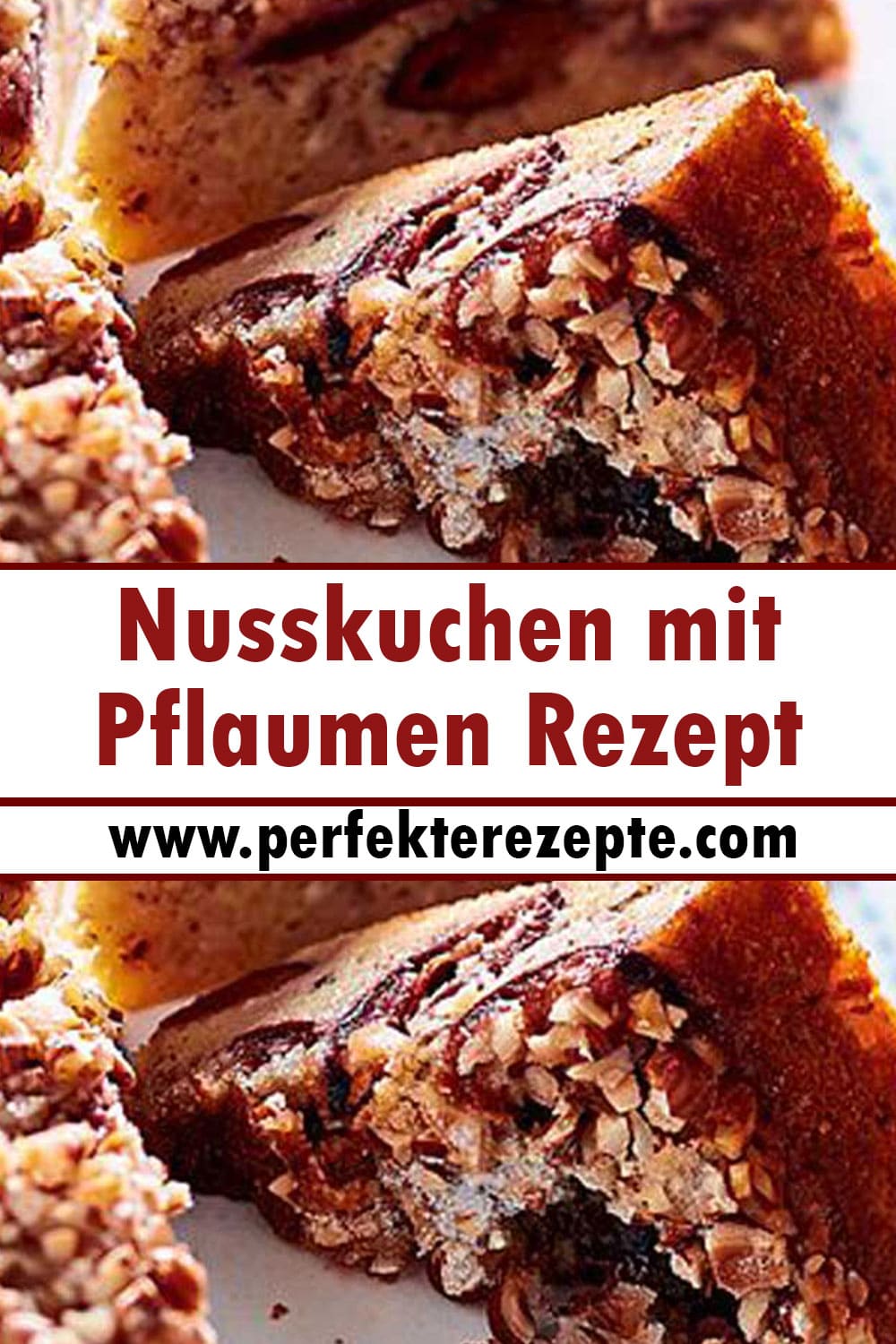 Nusskuchen mit Pflaumen Rezept