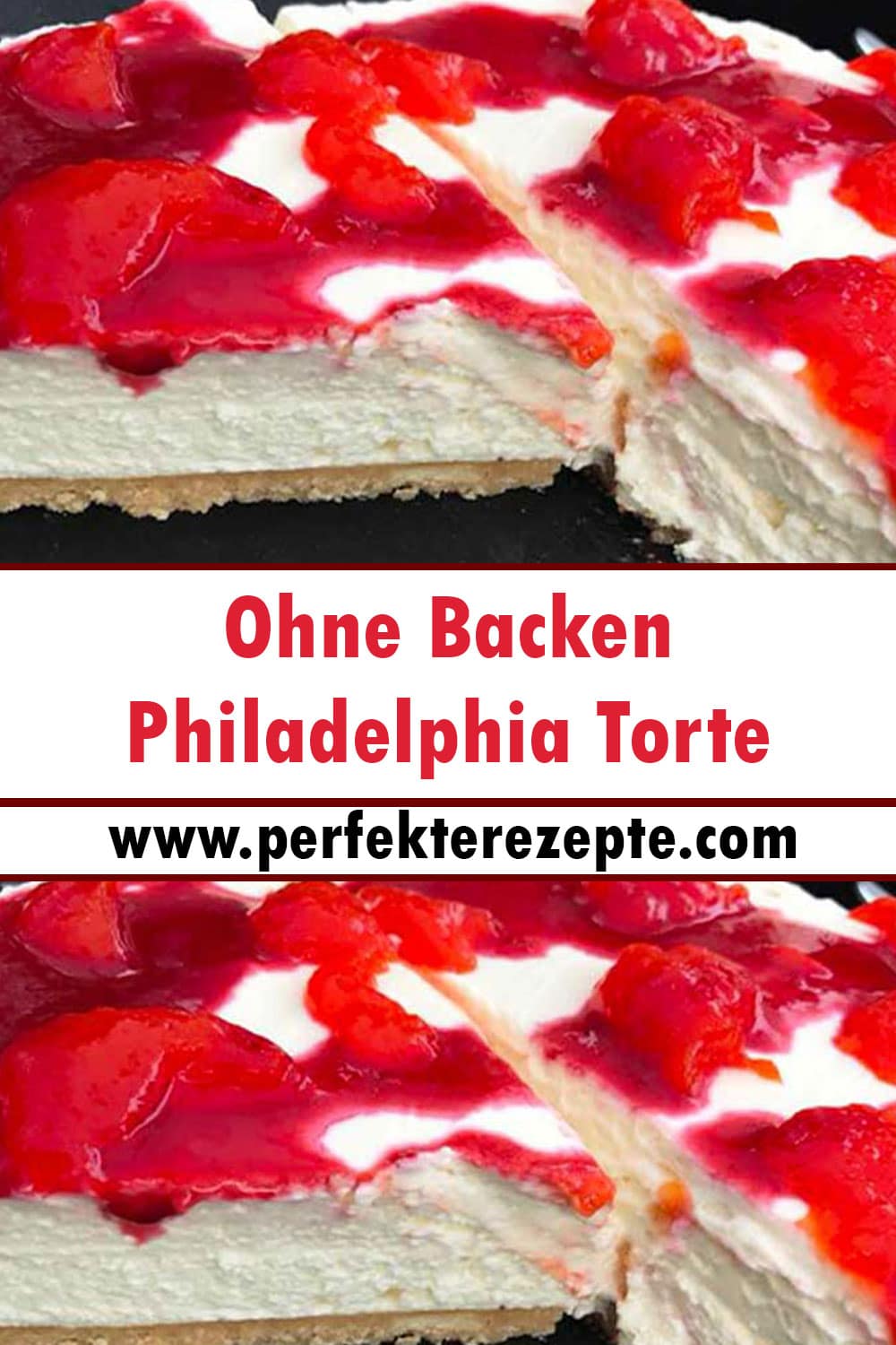 Ohne Backen Philadelphia Torte Mit Maracuja Gelee und Himbeersosse Rezept