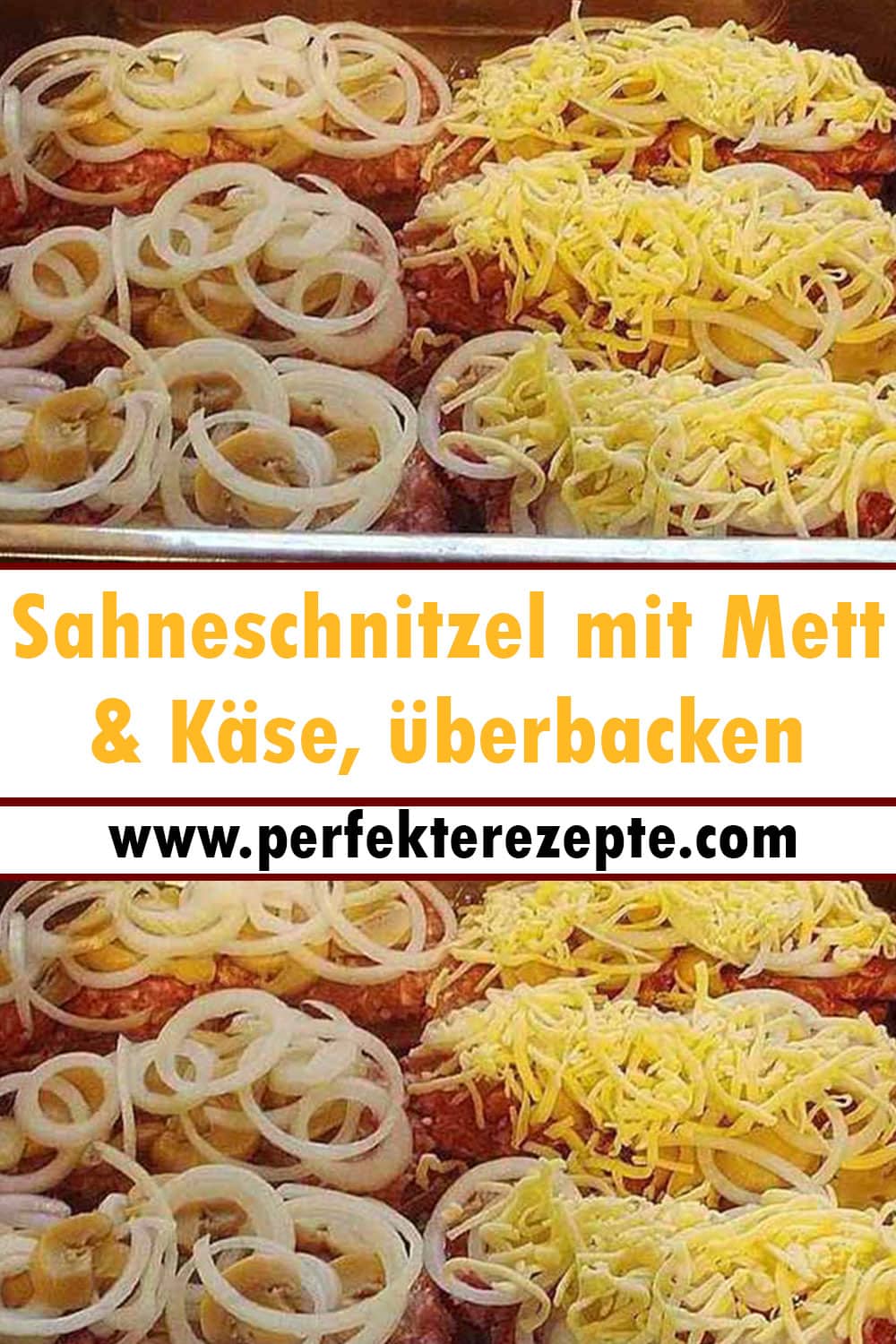 Sahneschnitzel mit Mett & Käse, überbacken Rezept