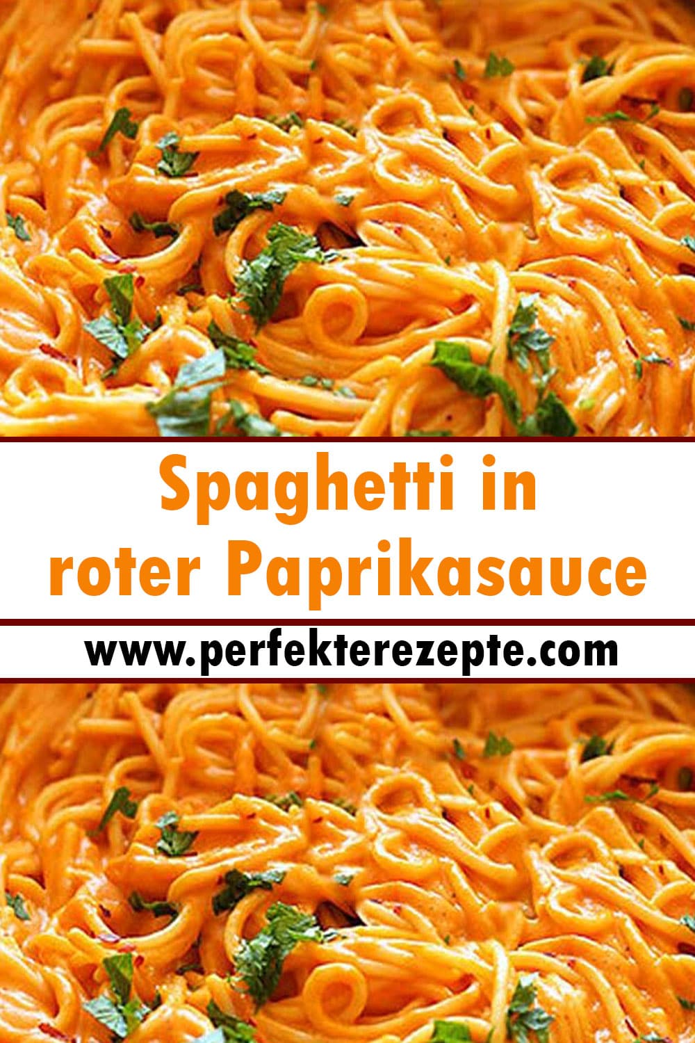 Spaghetti in roter Paprikasauce Rezept