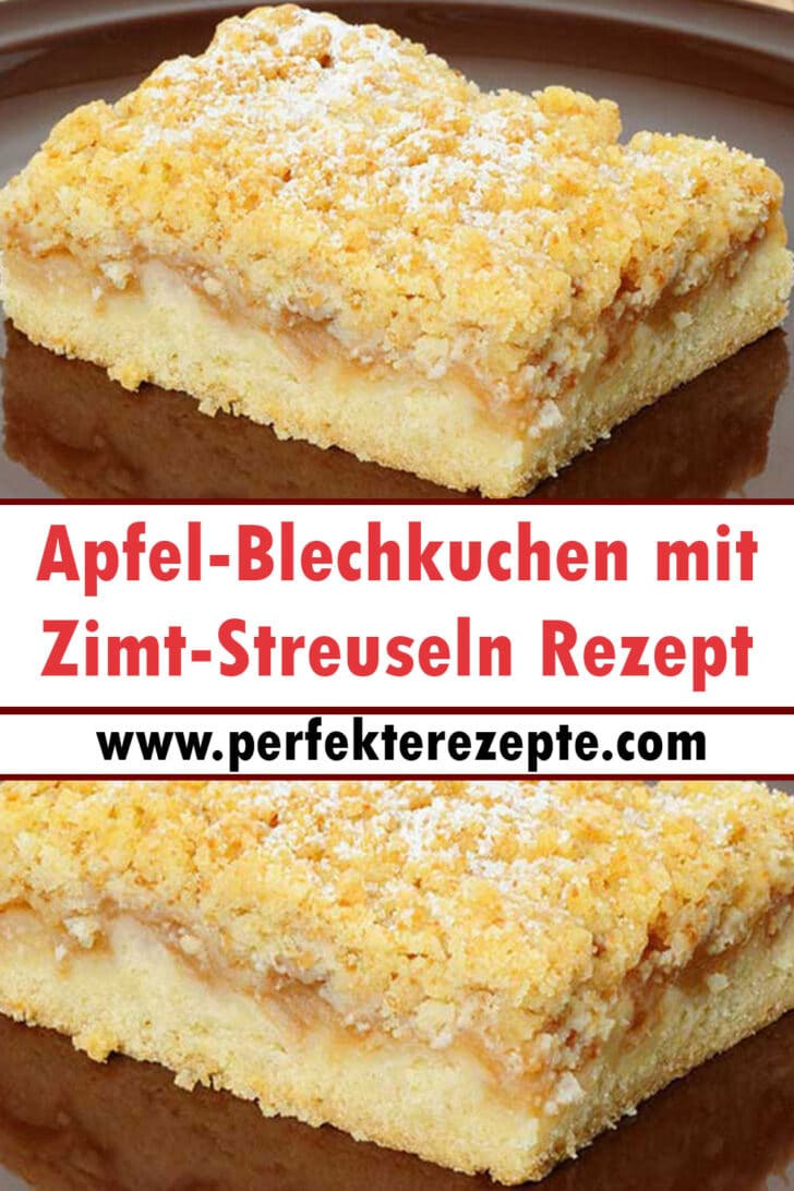 Apfel-Blechkuchen mit Zimt-Streuseln Rezept - Schnelle und Einfache Rezepte