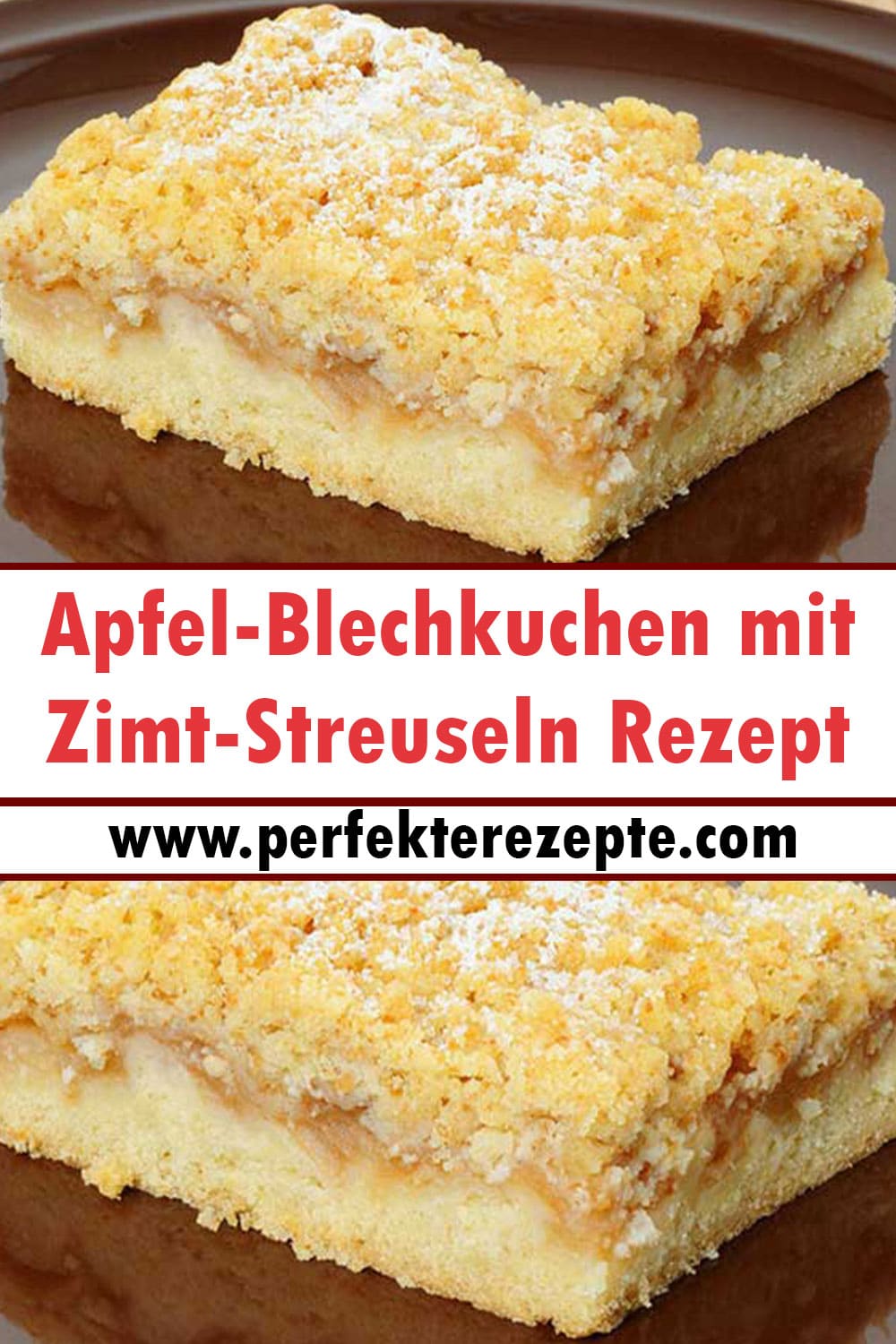 Apfel-Blechkuchen mit Zimt-Streuseln Rezept