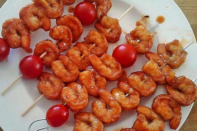 BBQ Garnelen in Honig-Senf-Sauce Rezept