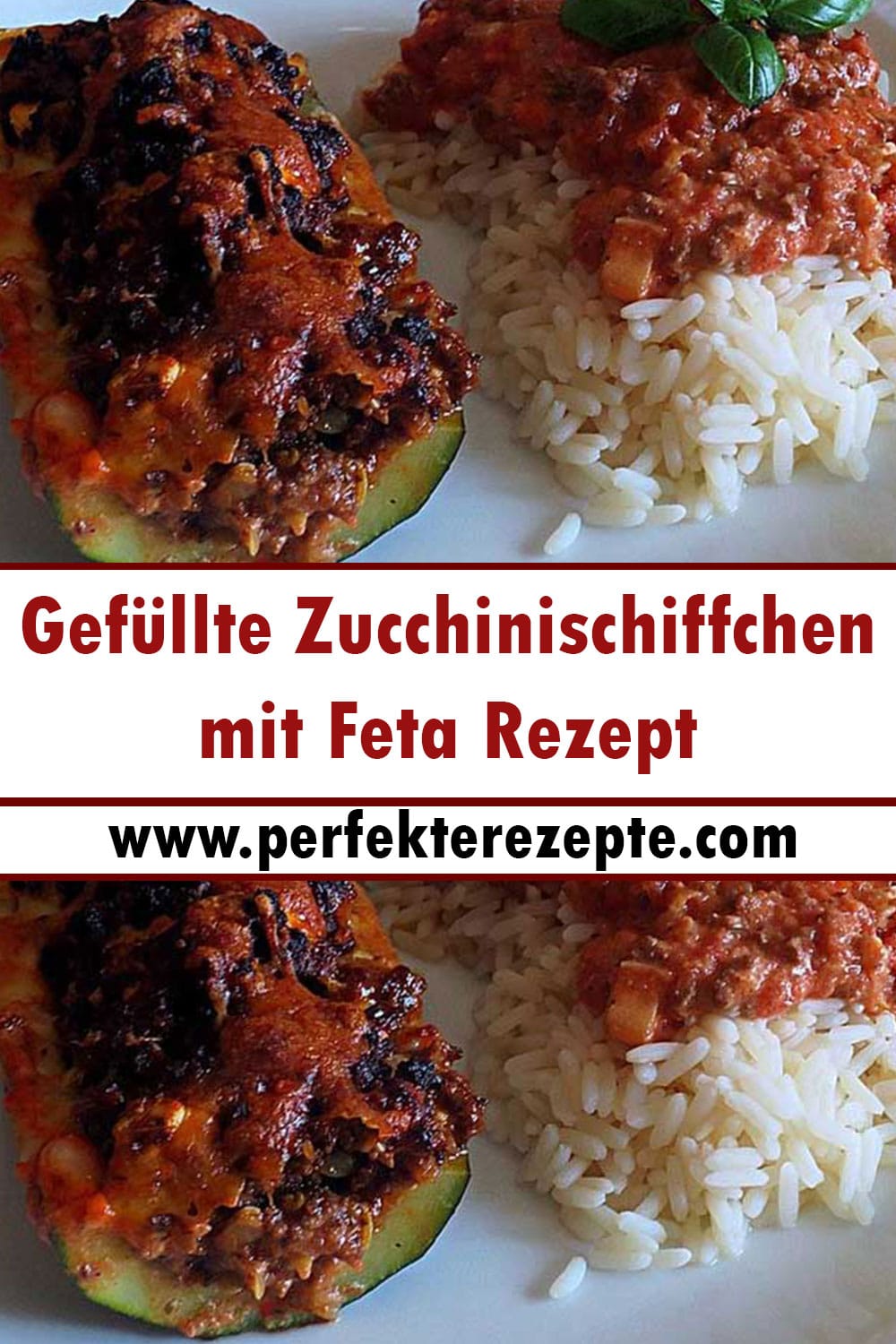 Gefüllte Zucchinischiffchen mit Feta Rezept