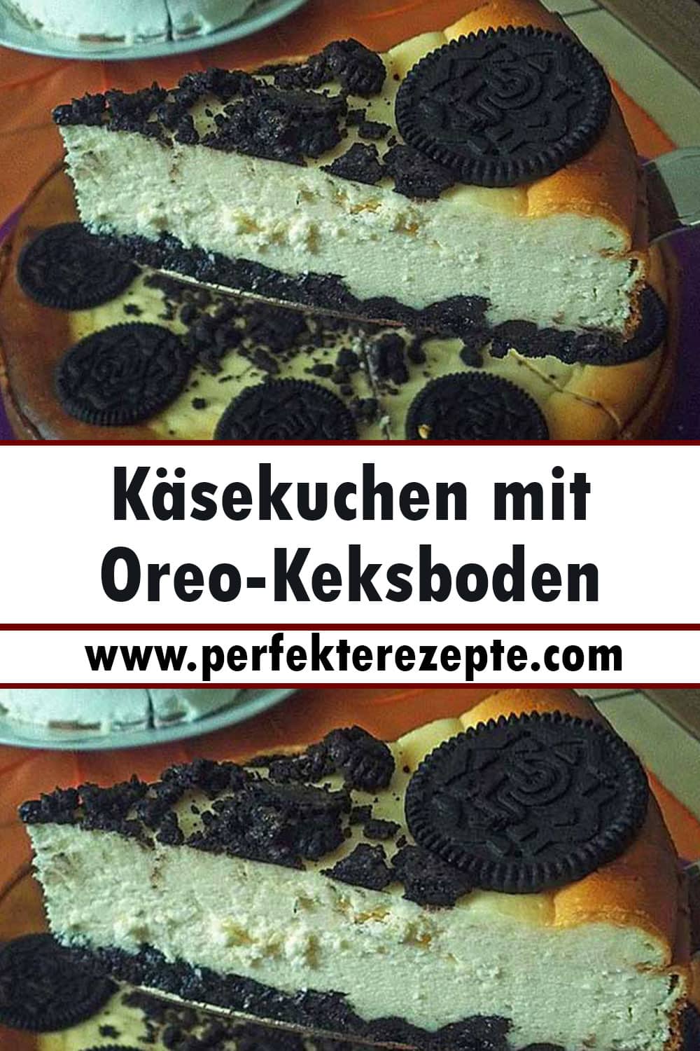 Käsekuchen mit Oreo-Keksboden Rezept