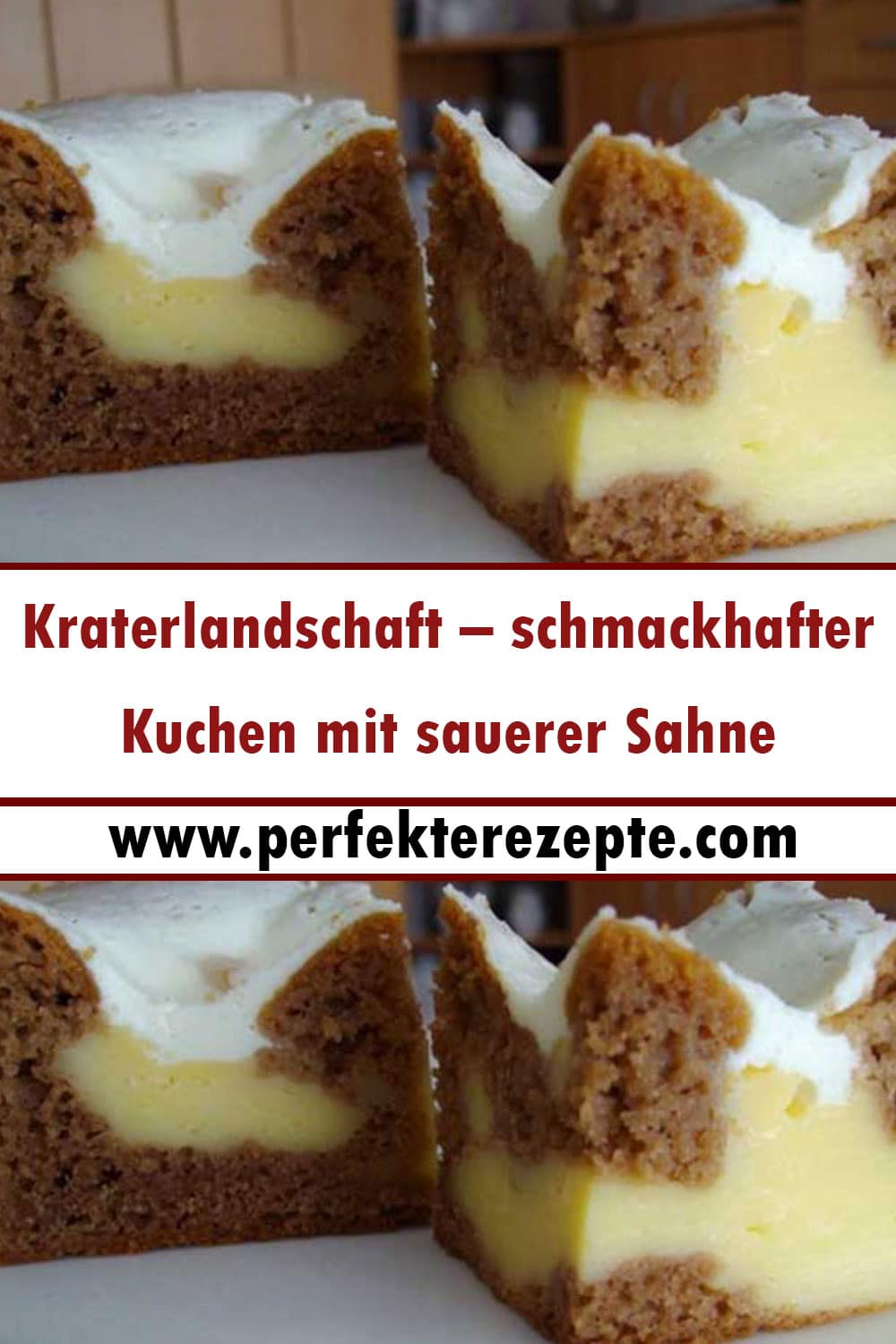 Kraterlandschaft – schmackhafter Kuchen mit sauerer Sahne Rezept