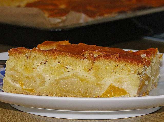 Pfirsich-Mascarpone Kuchen mit Streuseln Rezept