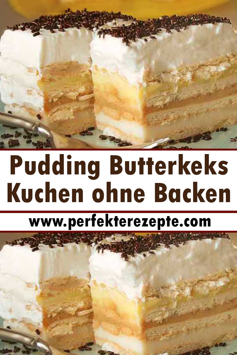 Pudding Butterkeks Kuchen ohne Backen Rezept